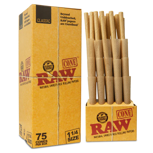 RAW Cones RAW Smoking Accessories 1 1/4" Classic (75 Pack)