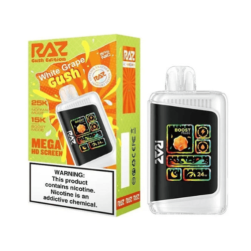 Raz DC25000 5% Rechargeable Disposable Raz Disposables White Grape Gush / 25000+ / 5% (50mg)