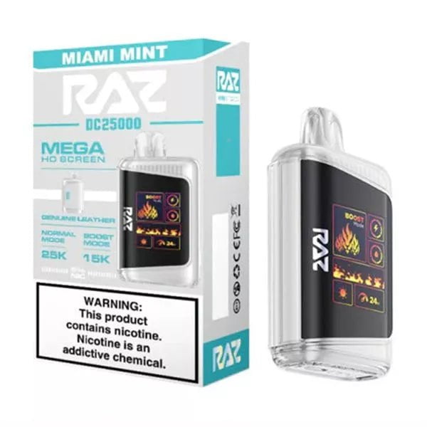 Raz DC25000 5% Raz Disposables Miami Mint / 25000+ / 5% (50mg)
