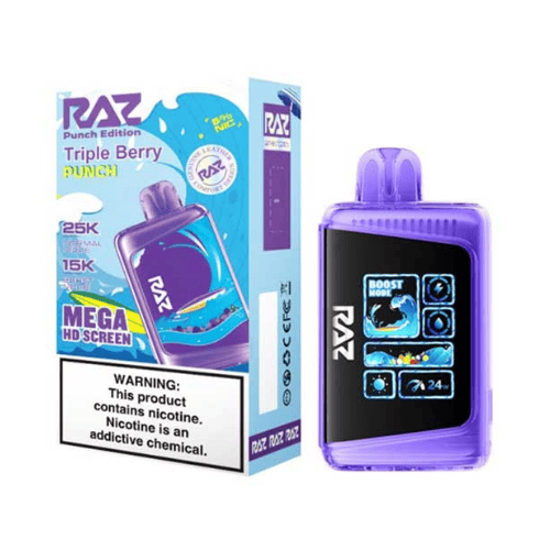 Raz DC25000 5% Rechargeable Disposable Raz Disposables Triple Berry Punch / 25000+ / 5% (50mg)