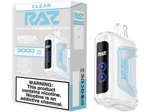 Raz TN9000 5% Raz Disposables Clear (Unflavored) / 9000+ / 5% (50mg)