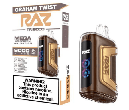 Raz TN9000 5% Raz Disposables Graham Twist / 9000+ / 5% (50mg)