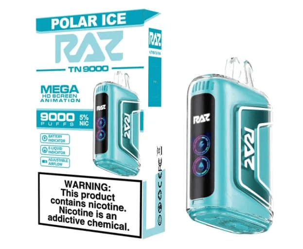 Raz TN9000 5% Raz Disposables Polar Ice / 9000+ / 5% (50mg)