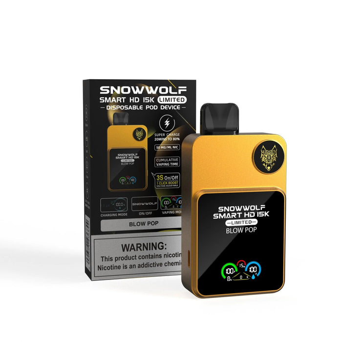 SnowWolf Smart HD 15K Limited 5% SnowWolf Disposables Blow Pop / 15000+ / 5% (50mg)