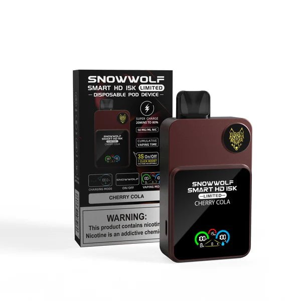 SnowWolf Smart HD 15K Limited 5% SnowWolf Disposables Cherry Cola / 15000+ / 5% (50mg)