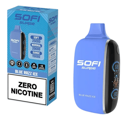 Sofi Surge 25k 0% Nicotine Free Sofi Disposables Blue Razz Ice / 25000+ / 0% (0mg)