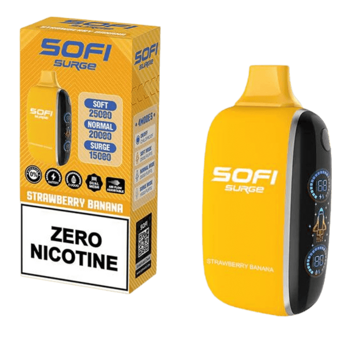 Sofi Surge 25k 0% Nicotine Free Sofi Disposables Strawberry Banana / 25000+ / 0% (0mg)