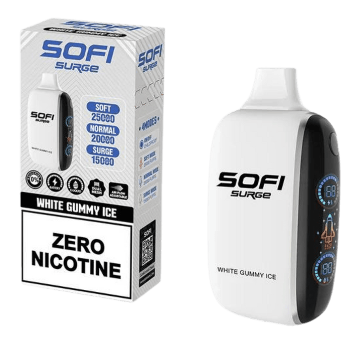 Sofi Surge 25k 0% Nicotine Free Sofi Disposables White Gummy Ice / 25000+ / 0% (0mg)