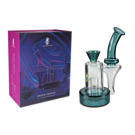 Space King Space Vortex Recycler Bong Space King Smoking Accessories Teal