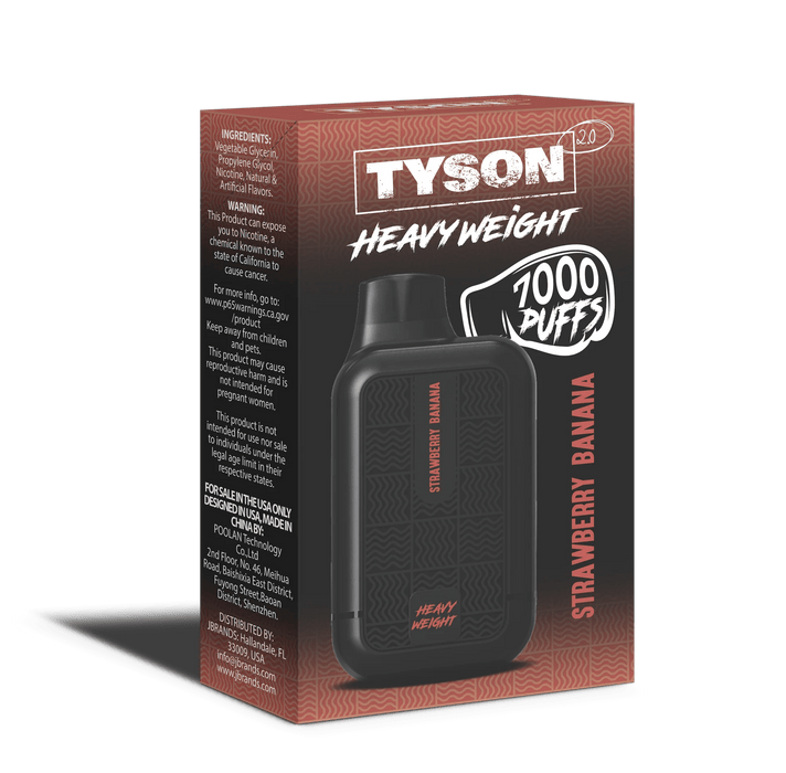 Tyson 2.0 Heavyweight 7000+ 5% Vape Tyson Disposables Strawberry Banana / 7000+ / 5% (50mg)