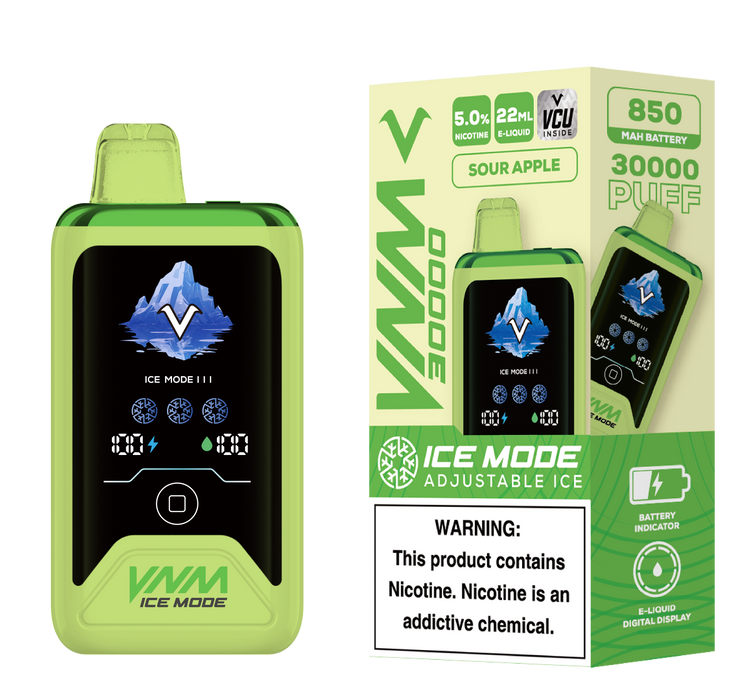 VNM Ice Mode 30k 5% VNM Disposables Sour Apple / 30000+ / 5% (50mg)