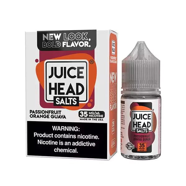 Juice Head Salts 30mL Juice Head Nicotine Salt Premiums Passionfruit Orange Guava / 25mg