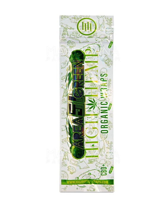 High Hemp Organic Wraps High Hemp Wraps Smoking Accessories Area 51 Green (Green Apple)