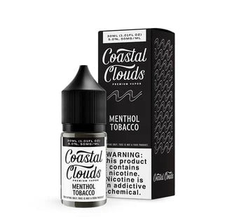 Coastal Clouds Salts 30mL Coastal Clouds Nicotine Salt Premiums Menthol Tobacco / 35mg