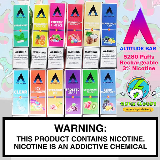 Altitude Bars 3% Disposables 5280 Puffs Clearance Altitude Bars Disposables Icy Rainbow / 5280+ / 3%