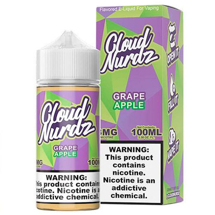 Cloud Nurdz 100mL Cloud Nurdz Premium e-Liquids Grape Apple / 3mg / 100mL