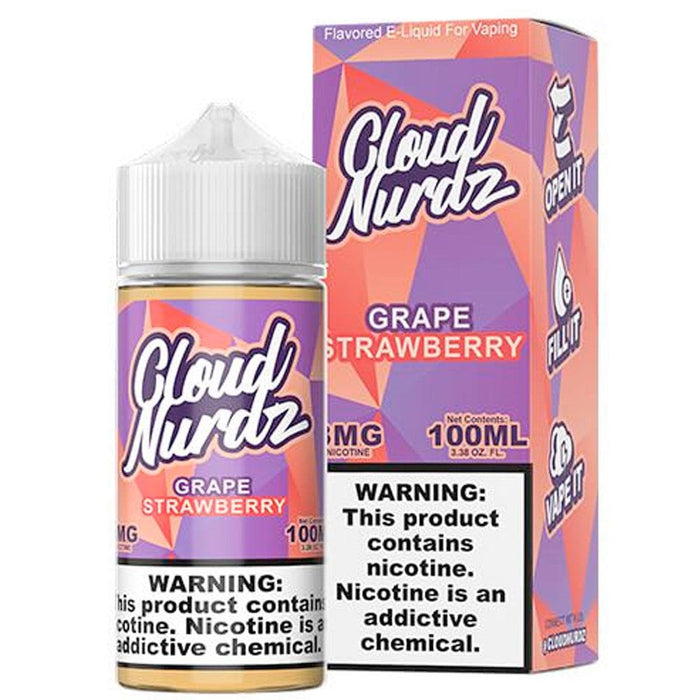 Cloud Nurdz 100mL Cloud Nurdz Premium e-Liquids Grape Strawberry / 3mg / 100mL