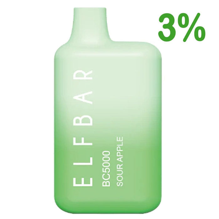 Elf Bar BC 5000 3% Elf Bar Disposables Sour Apple 3% Elf / 5000+ / 3% (30mg)