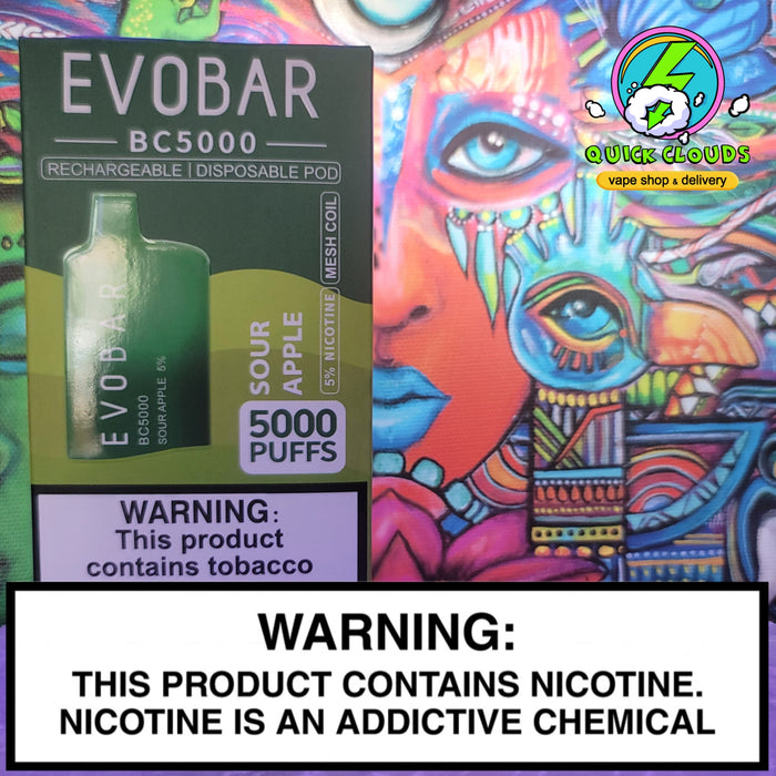 Evo Bars 5000 3% (rechargeable) Evo Bar Disposables Sour Apple / 5000+ / 3%
