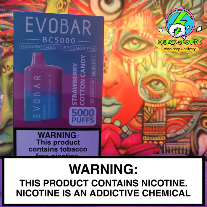 Evo Bars 5000 3% (rechargeable) Evo Bar Disposables Strawberry Cotton Candy / 5000+ / 3%
