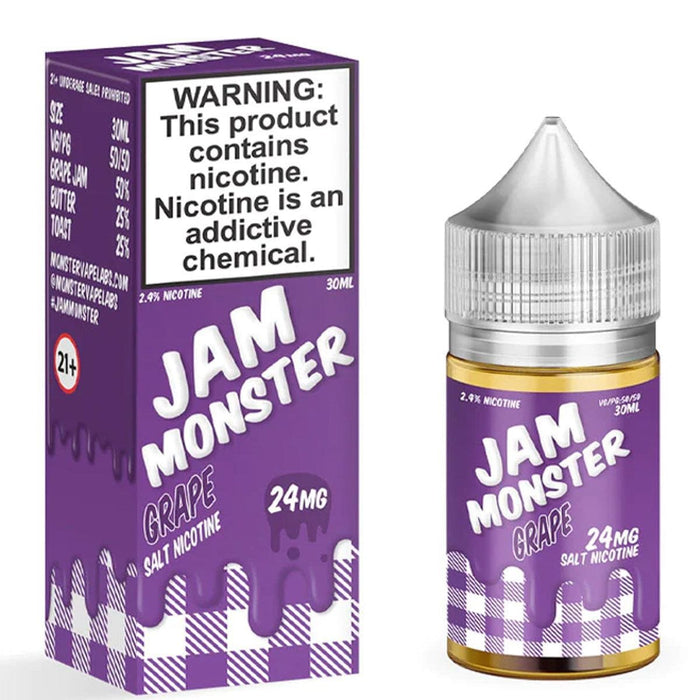 Jam Monster Salts 30mL Monster Labs Nicotine Salt Premiums Grape Jam Monster Salt / 24mg