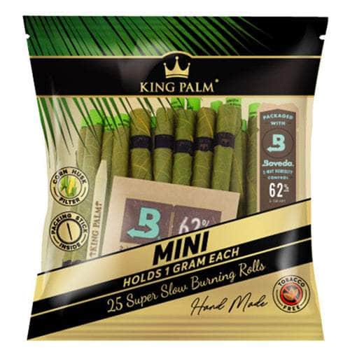 King Palm Real Leaf Mini Rolls (25 Pack) King Palm Smoking Accessories