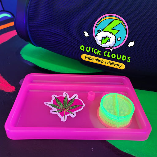 Rolling Tray with Grinder none Smoking Accessories