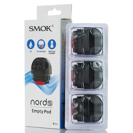 Smok Nord 5 Pod Smok Coils/Pods/Glass RPM 3 Coil Compatible Pod / Pack (3 pods)