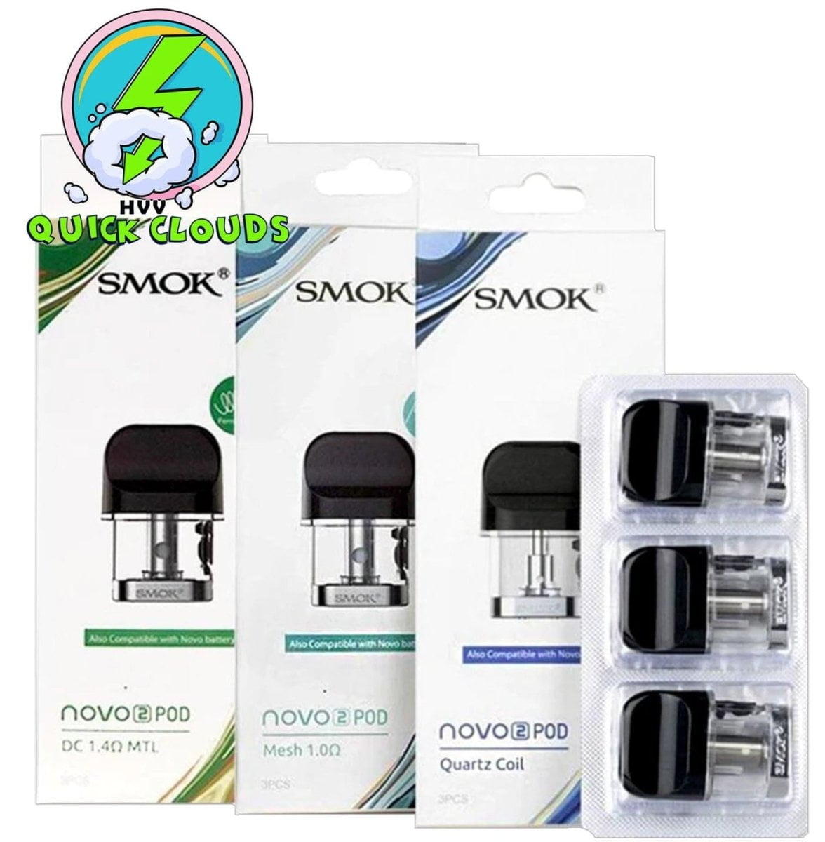 Smok Novo 2 Pod Aurora: Quick Clouds Vape Shop Coils/Pods/Glass