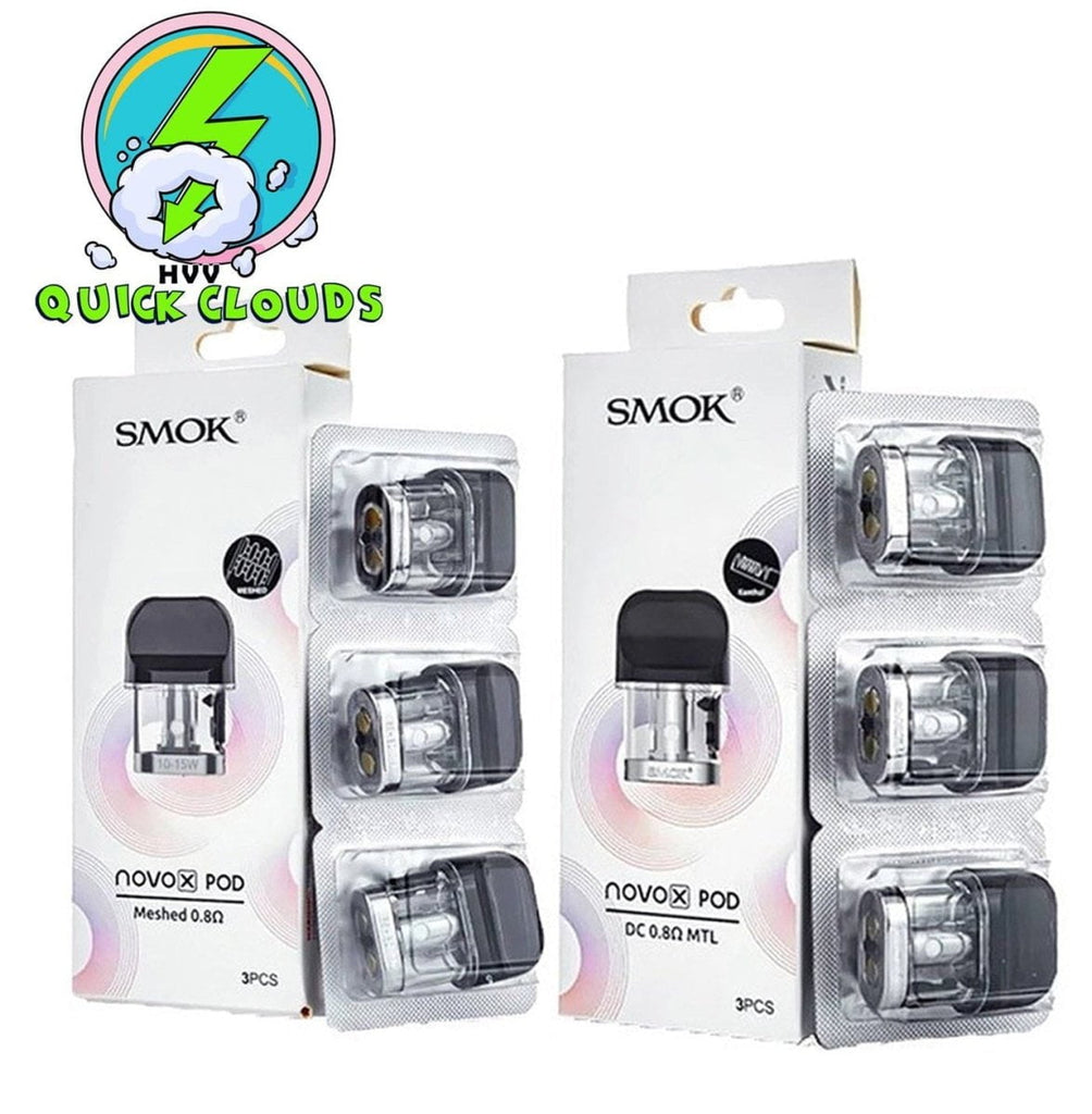 elf bar vape uk SMOK Novo X Replacement Pods (3 Pack) – 2mL, 0.8ohm MTL Coil main image 1