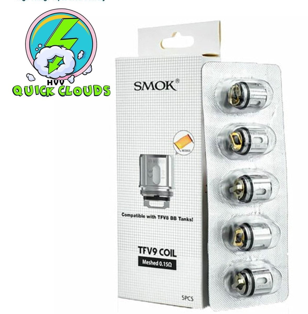 Smok TFV9 Coil Aurora: Quick Clouds Vape Shop Coils/Pods/Glass