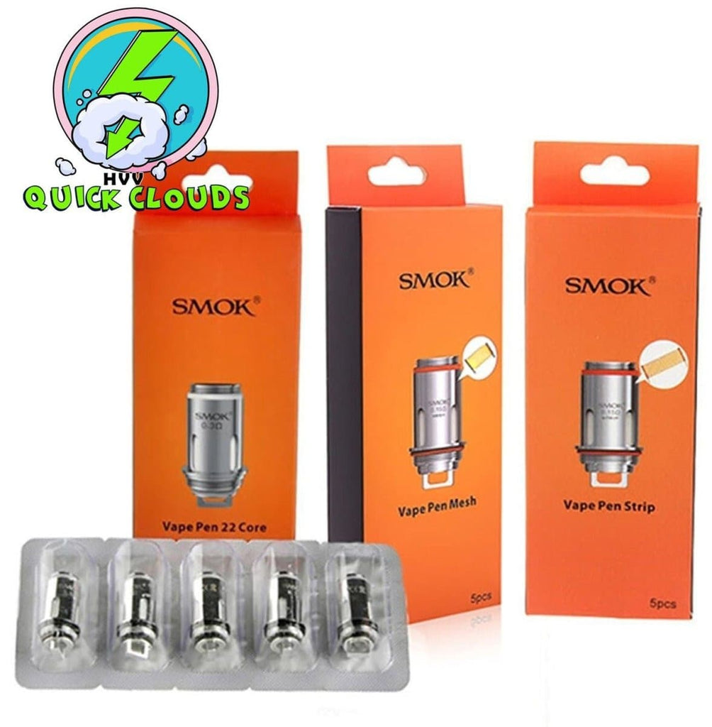 Smok Vape Pen 22 Coil Aurora: Quick Clouds Vape Shop Coils/Pods/Glass Smok Vape Pen 22 Coil Aurora: Quick Clouds Vape Shop Coils/Pods/Glass