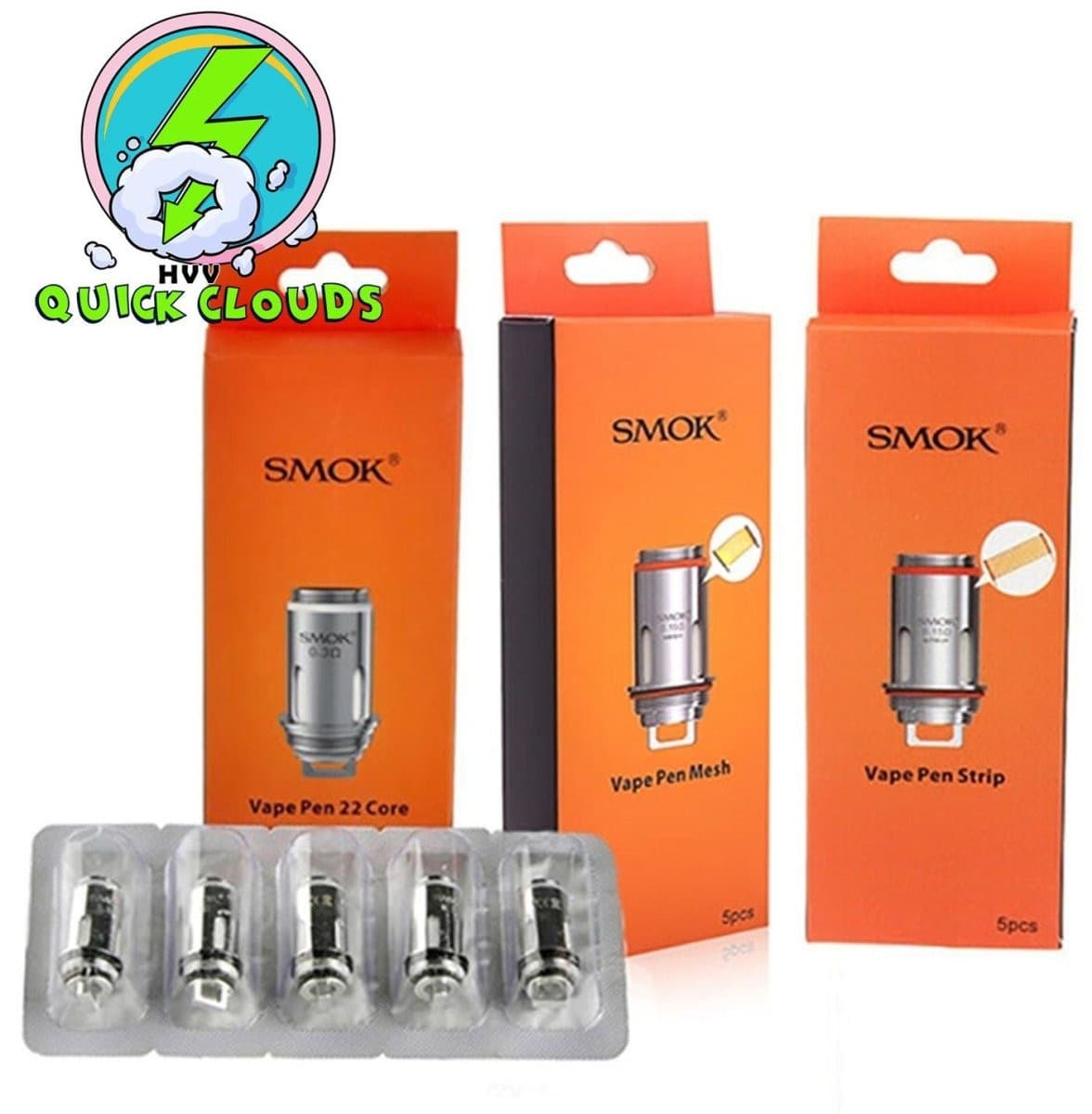 Smok Vape Pen 22 Coil Aurora: Quick Clouds Vape Shop Coils/Pods/Glass Smok Vape Pen 22 Coil Aurora: Quick Clouds Vape Shop Coils/Pods/Glass