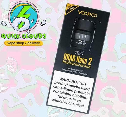 Voopoo Drag Nano 2 Replacement Pods (3-Pack) VooPoo Coils/Pods/Glass Pack / 0.8 Ohm