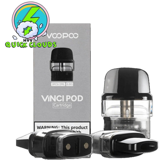 Voopoo Vinci Pod Cartridge VooPoo Coils/Pods/Glass Pack (3 Pods w/ 0.8 Ohm pre-installed coils)