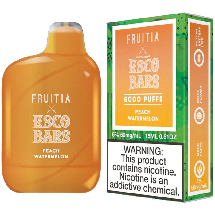 Esco Bars Fruitia 6000 5% Esco Bars by Pastel Cartel Disposables Peach Watermelon / 6000+ / 5% (50mg)