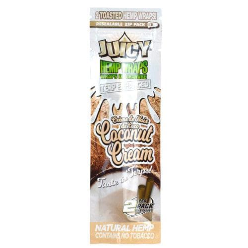 Juicy Organic Wraps High Hemp Wraps Smoking Accessories Coconut Cream / 2-Pack