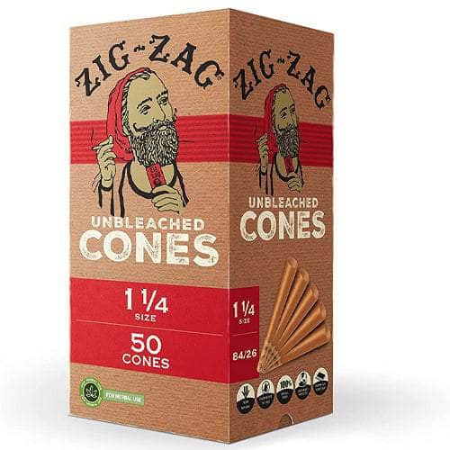 Zig Zag Unbleached Cone Zig Zag Smoking Accessories King Size / 100